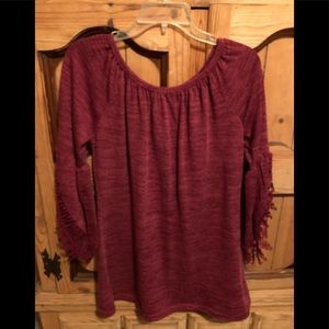 Ladies dress shirt with scarf